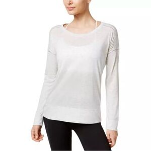 Women's White Long Sleeve Top